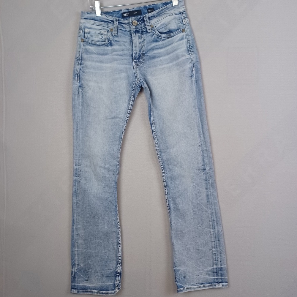 BKE Buckle Aiden Men's Size 28x32 (30L) Lightwash Stretch Jeans Bootcut READ